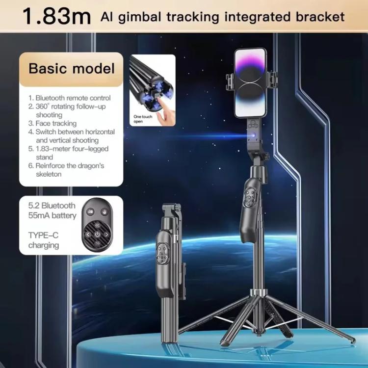 Gimbal estensibile 4 gambe Q565 per smartphone