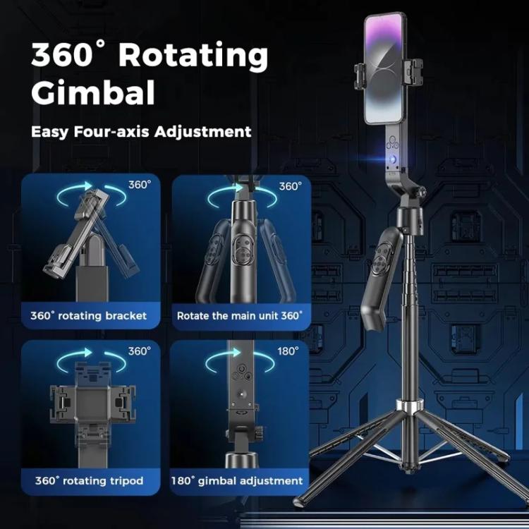 Gimbal estensibile 4 gambe Q565 per smartphone