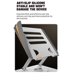 J61 Height Adjustable Rotating Foldable Carbon Steel Desktop 12-17.3 inch Tablets Laptop Stand, J61