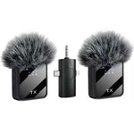 Microfono lavalier wireless con doppio microfono e ricevitore 3 i