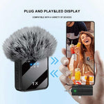 Microfono lavalier wireless con doppio microfono e ricevitore 3 i