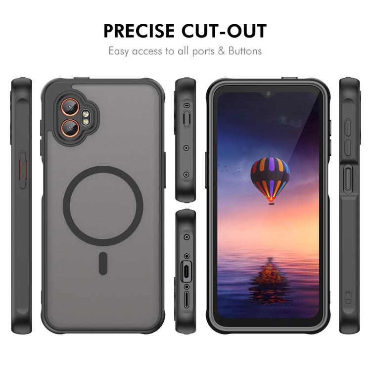 Custodia per telefono ENKAY Hat-Prince MagSafe opaca traslucida antiurto con ampia pellicola protettiva sui bordi arrotondati., For Samsung Galaxy Xcover7 Pro, For Galaxy A18 / A17 / A26, For Samsung Galaxy A16 4G / 5G