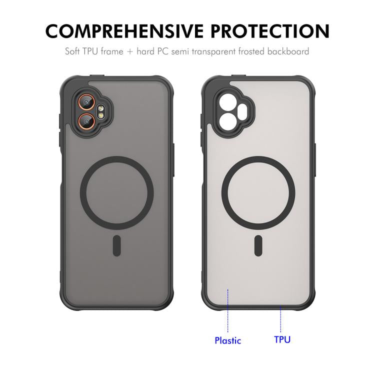 Custodia per telefono ENKAY Hat-Prince MagSafe opaca traslucida antiurto con ampia pellicola protettiva sui bordi arrotondati., For Samsung Galaxy Xcover7 Pro, For Galaxy A18 / A17 / A26, For Samsung Galaxy A16 4G / 5G