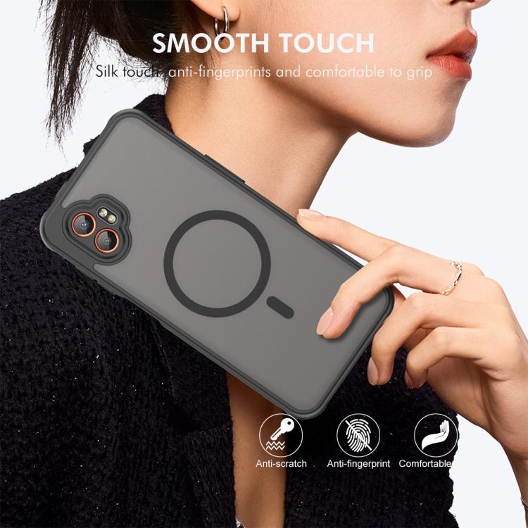 Custodia per telefono ENKAY Hat-Prince MagSafe opaca traslucida antiurto con ampia pellicola protettiva sui bordi arrotondati., For Samsung Galaxy Xcover7 Pro, For Galaxy A18 / A17 / A26, For Samsung Galaxy A16 4G / 5G