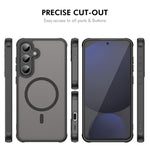 Custodia per telefono ENKAY Hat-Prince MagSafe opaca traslucida antiurto con ampia pellicola protettiva sui bordi arrotondati., For Samsung Galaxy S25 FE 5G, For Galaxy A08 / A07 4G, For Samsung Galaxy Z Fold7, For Samsung Galaxy Z Flip7               ...