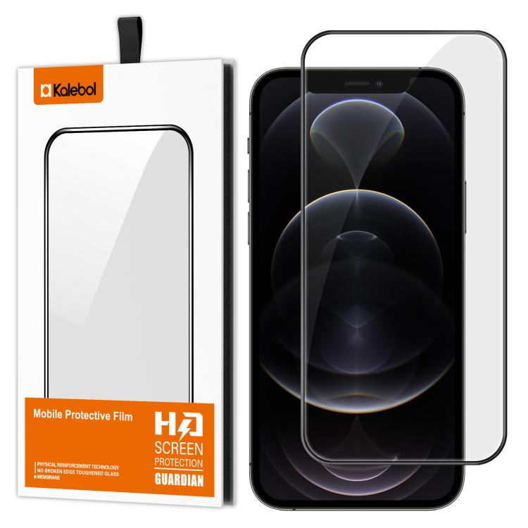 Pellicola in vetro temperato HD Kalebol ad alto contenuto di alluminio, serigrafata a copertura totale, anti-impronta, con bordo nero., For iPhone 11 Pro Max, For iPhone 11, For iPhone 11 Pro, For iPhone XS, For iPhone XR, For iPhone XS Max, For iPhone...