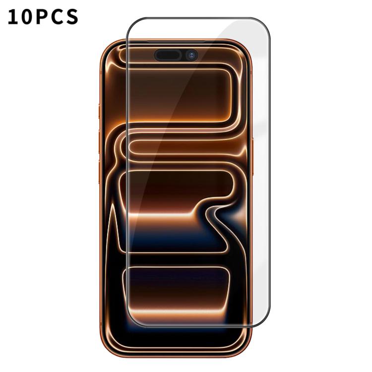 10 pezzi Kalebol Pellicola in vetro temperato HD ad alto contenuto di alluminio, serigrafata, a copertura totale, anti-impronta, con bordo nero, For iPhone 18 Pro, For iPhone 18 Pro Max, For iPhone 17 Pro Max, For iPhone 17 Pro, For iPhone 17          ...