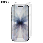 10 pezzi Kalebol Pellicola in vetro temperato HD ad alto contenuto di alluminio, serigrafata, a copertura totale, anti-impronta, con bordo nero, For iPhone 18 Pro, For iPhone 18 Pro Max, For iPhone 17 Pro Max, For iPhone 17 Pro, For iPhone 17          ...