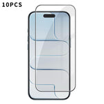 10 pezzi Kalebol Pellicola in vetro temperato HD ad alto contenuto di alluminio, serigrafata, a copertura totale, anti-impronta, con bordo nero, For iPhone 18 Pro, For iPhone 18 Pro Max, For iPhone 17 Pro Max, For iPhone 17 Pro, For iPhone 17          ...