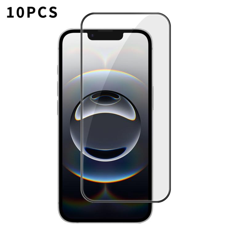 10 pezzi Kalebol Pellicola in vetro temperato HD ad alto contenuto di alluminio, serigrafata, a copertura totale, anti-impronta, con bordo nero, For iPhone 11 Pro Max, For iPhone 11, For iPhone 11 Pro, For iPhone XS, For iPhone XR, For iPhone XS Max   ...