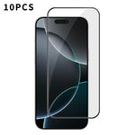 10 pezzi Kalebol Pellicola in vetro temperato HD ad alto contenuto di alluminio, serigrafata, a copertura totale, anti-impronta, con bordo nero, For iPhone 18 Pro, For iPhone 18 Pro Max, For iPhone 17 Pro Max, For iPhone 17 Pro, For iPhone 17          ...