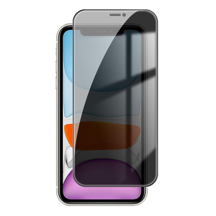Pellicola per vetri temperati Kalebol ad alto contenuto di alluminio, serigrafata a copertura totale con bordo nero e privacy., For iPhone 11 Pro Max, For iPhone 11, For iPhone 11 Pro, For iPhone XS, For iPhone XR, For iPhone XS Max, For iPhone X      ...