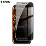 10 pezzi Kalebol Pellicola in vetro temperato ad alto contenuto di alluminio con serigrafia a copertura totale e bordo nero per la privacy, For iPhone 18 Pro, For iPhone 18 Pro Max, For iPhone 17 Pro Max, For iPhone 17 Pro, For iPhone 17, For iPhone Ai...