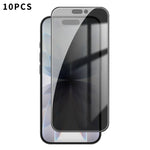 10 pezzi Kalebol Pellicola in vetro temperato ad alto contenuto di alluminio con serigrafia a copertura totale e bordo nero per la privacy, For iPhone 18 Pro, For iPhone 18 Pro Max, For iPhone 17 Pro Max, For iPhone 17 Pro, For iPhone 17, For iPhone Ai...