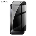 10 pezzi Kalebol Pellicola in vetro temperato ad alto contenuto di alluminio con serigrafia a copertura totale e bordo nero per la privacy, For iPhone 18 Pro, For iPhone 18 Pro Max, For iPhone 17 Pro Max, For iPhone 17 Pro, For iPhone 17, For iPhone Ai...