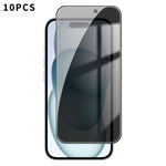 10 pezzi Kalebol Pellicola in vetro temperato ad alto contenuto di alluminio con serigrafia a copertura totale e bordo nero per la privacy, For iPhone 18 Pro, For iPhone 18 Pro Max, For iPhone 17 Pro Max, For iPhone 17 Pro, For iPhone 17, For iPhone Ai...