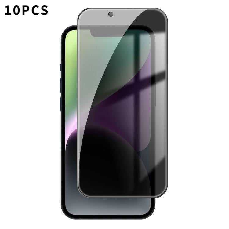 10 pezzi Kalebol Pellicola in vetro temperato ad alto contenuto di alluminio con serigrafia a copertura totale e bordo nero per la privacy, For iPhone 18 Pro, For iPhone 18 Pro Max, For iPhone 17 Pro Max, For iPhone 17 Pro, For iPhone 17, For iPhone Ai...
