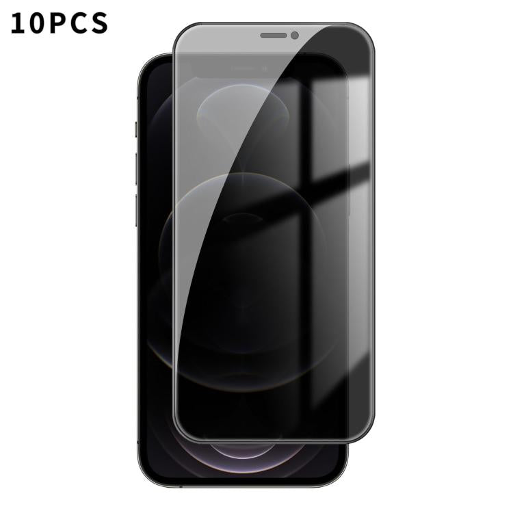 10 pezzi Kalebol Pellicola in vetro temperato ad alto contenuto di alluminio con serigrafia a copertura totale e bordo nero per la privacy, For iPhone 11 Pro Max, For iPhone 11, For iPhone 11 Pro, For iPhone XS, For iPhone XR, For iPhone XS Max        ...