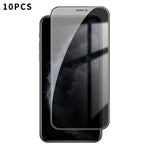 10 pezzi Kalebol Pellicola in vetro temperato ad alto contenuto di alluminio con serigrafia a copertura totale e bordo nero per la privacy, For iPhone 11 Pro Max, For iPhone 11, For iPhone 11 Pro, For iPhone XS, For iPhone XR, For iPhone XS Max        ...