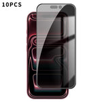 10 pezzi Kalebol Pellicola in vetro temperato ad alto contenuto di alluminio con serigrafia a copertura totale e bordo nero per la privacy, For iPhone 18 Pro, For iPhone 18 Pro Max, For iPhone 17 Pro Max, For iPhone 17 Pro, For iPhone 17, For iPhone Ai...