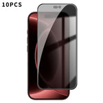 10 pezzi Kalebol Pellicola in vetro temperato ad alto contenuto di alluminio con serigrafia a copertura totale e bordo nero per la privacy, For iPhone 18 Pro, For iPhone 18 Pro Max, For iPhone 17 Pro Max, For iPhone 17 Pro, For iPhone 17, For iPhone Ai...