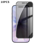 10 pezzi Kalebol Pellicola in vetro temperato ad alto contenuto di alluminio con serigrafia a copertura totale e bordo nero per la privacy, For iPhone 18 Pro, For iPhone 18 Pro Max, For iPhone 17 Pro Max, For iPhone 17 Pro, For iPhone 17, For iPhone Ai...
