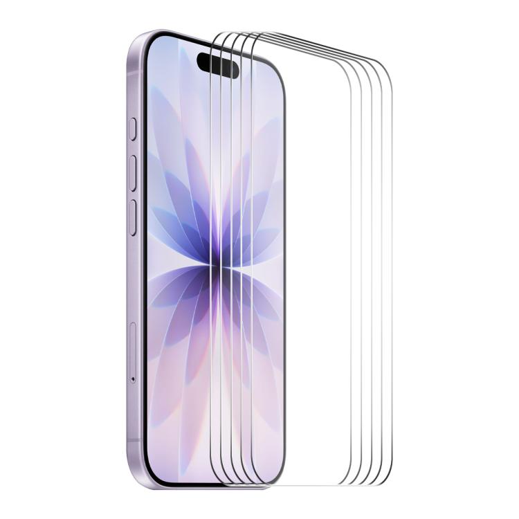 Pellicola vetro temperato per iPhone 18 Pro e 17 Pro 5 pezzi