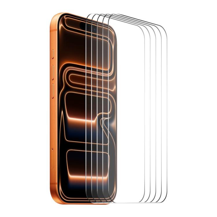 Pellicola vetro temperato per iPhone 18 Pro e 17 Pro 5 pezzi