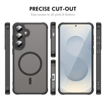 Custodia per telefono ENKAY Hat-Prince MagSafe opaca traslucida antiurto con pellicola in vetro alluminio-silicio ad alta resistenza da 0,18 mm., For Galaxy S25 / S24 5G, For Galaxy S25+ / S24+ 5G