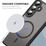 Custodia per telefono ENKAY Hat-Prince MagSafe opaca traslucida antiurto con pellicola in vetro alluminio-silicio ad alta resistenza da 0,18 mm., For Galaxy S25 / S24 5G, For Galaxy S25+ / S24+ 5G