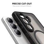 Custodia per telefono ENKAY Hat-Prince MagSafe opaca traslucida antiurto con pellicola in vetro alluminio-silicio ad alta resistenza da 0,18 mm., For Galaxy S26+ 5G, For Galaxy S26 Ultra 5G, For Galaxy S26 5G, For Galaxy S25 Edge 5G                    ...