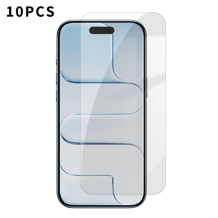 Kalebol - 10 pellicole in vetro temperato HD anti-impronta semi-schermo ad alto contenuto di alluminio, For iPhone 18 Pro, For iPhone 18 Pro Max, For iPhone 17 Pro Max, For iPhone 17 Pro, For iPhone 17, For iPhone Air, For iPhone 16 Pro Max            ...