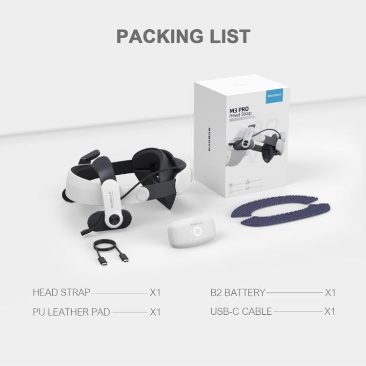 Fascia testa VR BOBOVR M3 Pro per Meta Quest 3S/3