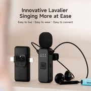 Microfono lavalier wireless K3 con auricolari integrati