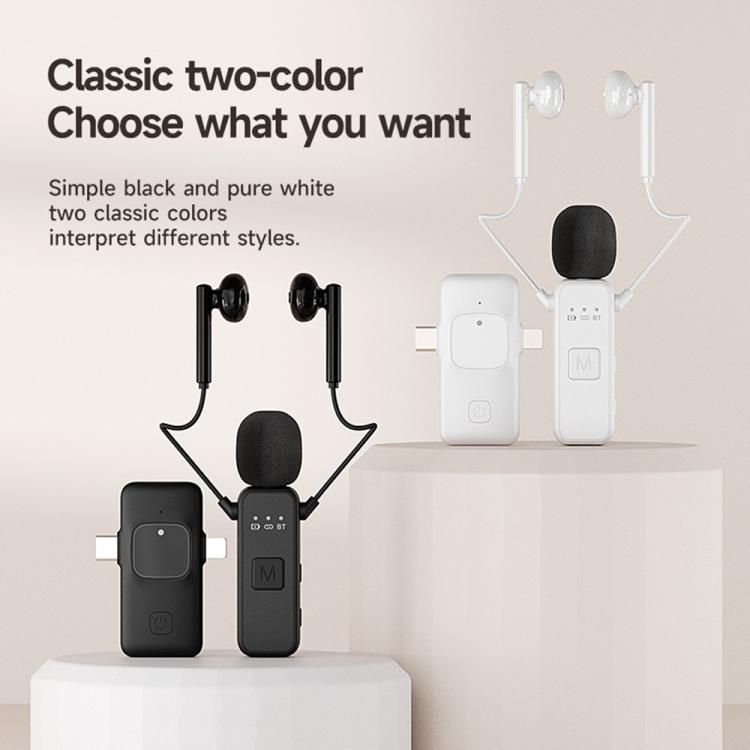 Microfono lavalier wireless K3 con auricolari integrati