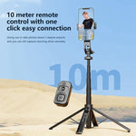 Selfie stick 4 gambe Bluetooth estensibile per smartphone