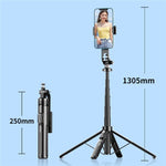 Selfie stick 4 gambe Bluetooth estensibile per smartphone