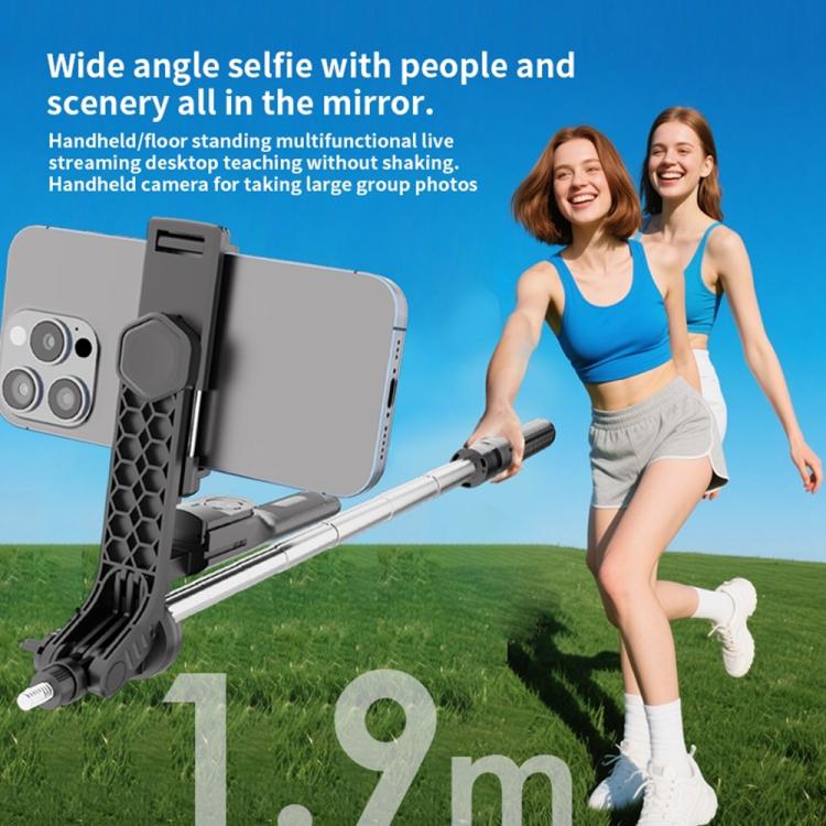 Treppiede estensibile 1,9 m con doppia clip smartphone