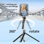 Treppiede estensibile 1,9 m con doppia clip smartphone