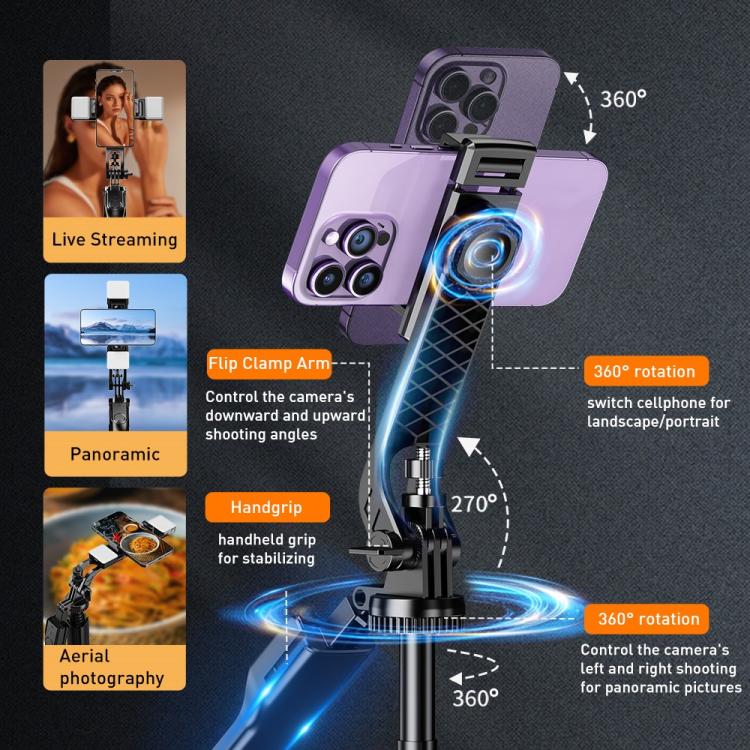 Selfie stick con treppiede e telecomando Bluetooth K31