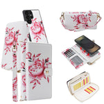 Portafoglio multifunzionale con cerniera e fibbia a forma di fiore tracolla, custodia per telefono in pelle vegana, For Samsung Galaxy S25 5G, For Samsung Galaxy S25+ 5G, For Samsung Galaxy S25 Ultra 5G, For Samsung Galaxy S24 Ultra 5G