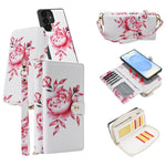 Portafoglio multifunzionale con cerniera e fibbia a forma di fiore tracolla, custodia per telefono in pelle vegana, For Samsung Galaxy S25 5G, For Samsung Galaxy S25+ 5G, For Samsung Galaxy S25 Ultra 5G, For Samsung Galaxy S24 Ultra 5G