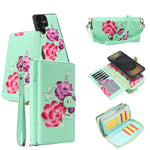 Portafoglio multifunzionale con cerniera e fibbia a forma di fiore tracolla, custodia per telefono in pelle vegana, For Samsung Galaxy S25 5G, For Samsung Galaxy S25+ 5G, For Samsung Galaxy S25 Ultra 5G, For Samsung Galaxy S24 Ultra 5G