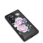 Portafoglio multifunzionale con cerniera e fibbia a forma di fiore tracolla, custodia per telefono in pelle vegana, For Samsung Galaxy S25 5G, For Samsung Galaxy S25+ 5G, For Samsung Galaxy S25 Ultra 5G, For Samsung Galaxy S24 Ultra 5G
