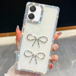 Custodia per telefono antiurto con doppio fiocco e glitter di diamanti, For Samsung Galaxy S26+ 5G, For Samsung Galaxy S26 Ultra 5G, For Samsung Galaxy S26 5G, For Samsung Galaxy A07 5G