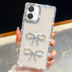 Custodia per telefono antiurto con doppio fiocco e glitter di diamanti, For Samsung Galaxy S26+ 5G, For Samsung Galaxy S26 Ultra 5G, For Samsung Galaxy S26 5G, For Samsung Galaxy A07 5G