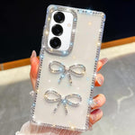 Custodia per telefono antiurto con doppio fiocco e glitter di diamanti, For Samsung Galaxy A17 5G, For Samsung Galaxy A56 5G, For Samsung Galaxy A26 5G, For Samsung Galaxy A36 5G