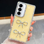 Custodia per telefono antiurto con doppio fiocco e glitter di diamanti, For Samsung Galaxy S26+ 5G, For Samsung Galaxy S26 Ultra 5G, For Samsung Galaxy S26 5G, For Samsung Galaxy A07 5G