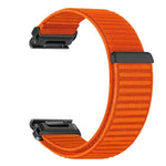 Cinturino per orologio in nylon intrecciato con chiusura a strappo e interfaccia metallica., For Garmin 26mm, For Garmin 22mm