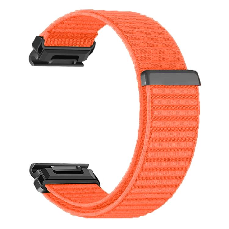 Cinturino per orologio in nylon intrecciato con chiusura a strappo e interfaccia metallica., For Garmin 20mm